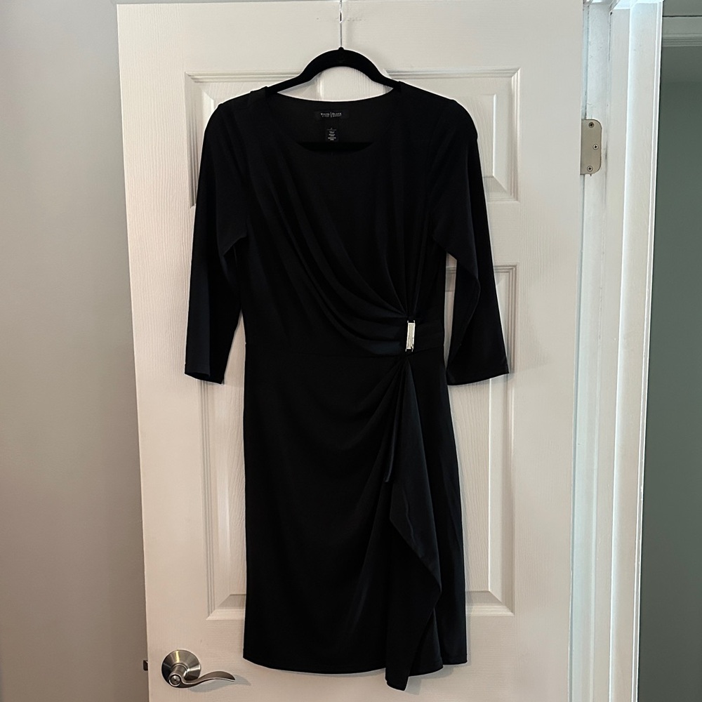 White House Black Market Black Long Sleeve Dress